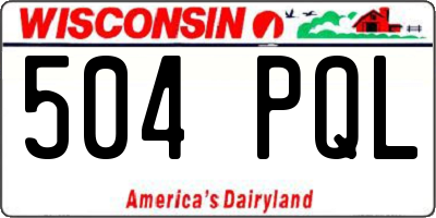 WI license plate 504PQL