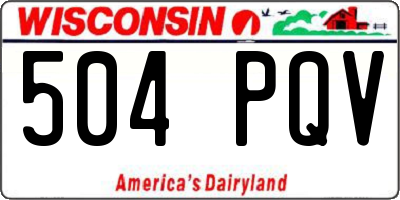 WI license plate 504PQV