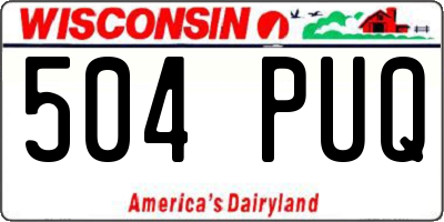 WI license plate 504PUQ