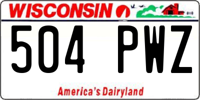 WI license plate 504PWZ