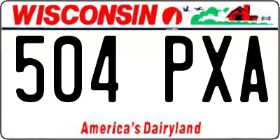 WI license plate 504PXA