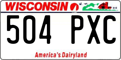 WI license plate 504PXC