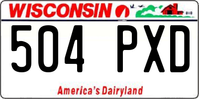 WI license plate 504PXD