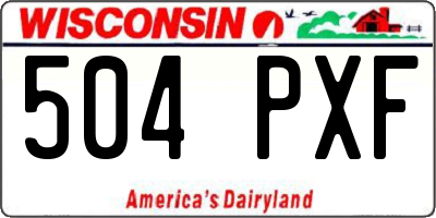 WI license plate 504PXF