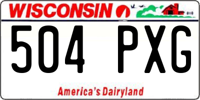 WI license plate 504PXG