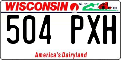 WI license plate 504PXH