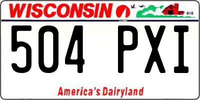 WI license plate 504PXI
