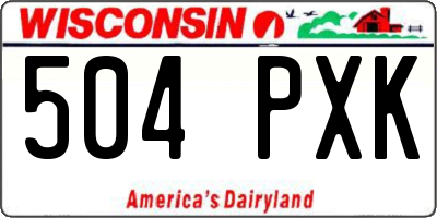 WI license plate 504PXK