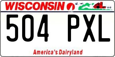 WI license plate 504PXL