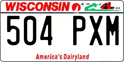 WI license plate 504PXM