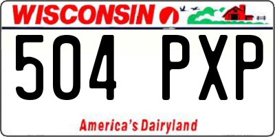 WI license plate 504PXP