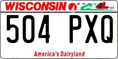 WI license plate 504PXQ