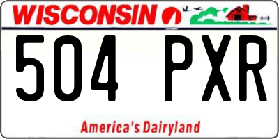 WI license plate 504PXR