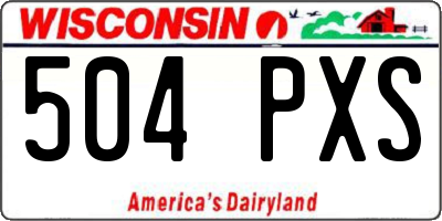 WI license plate 504PXS