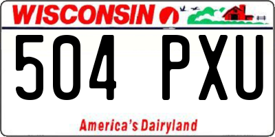 WI license plate 504PXU