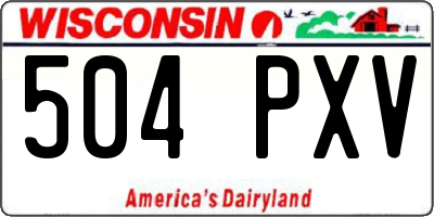 WI license plate 504PXV