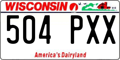 WI license plate 504PXX