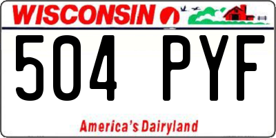 WI license plate 504PYF