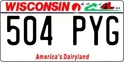 WI license plate 504PYG