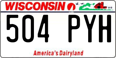 WI license plate 504PYH