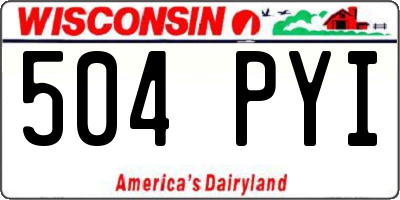 WI license plate 504PYI