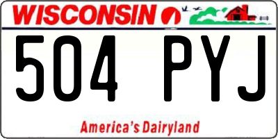 WI license plate 504PYJ
