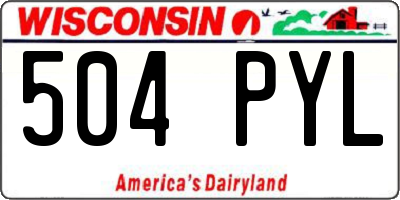 WI license plate 504PYL