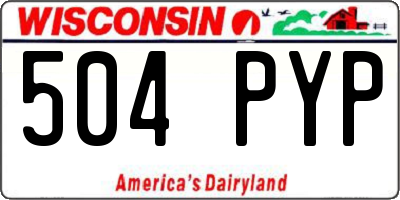 WI license plate 504PYP