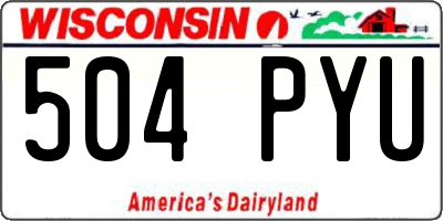 WI license plate 504PYU