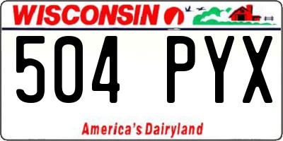 WI license plate 504PYX