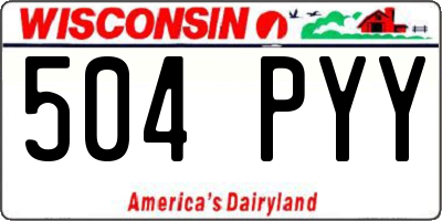WI license plate 504PYY