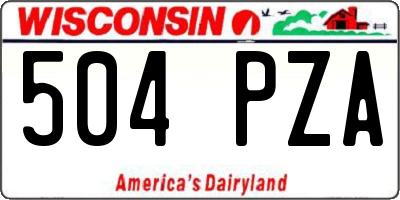 WI license plate 504PZA