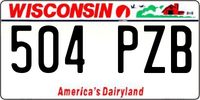 WI license plate 504PZB