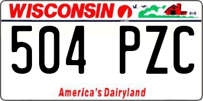 WI license plate 504PZC