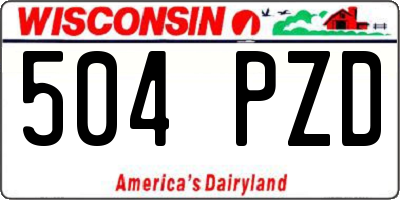WI license plate 504PZD