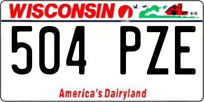 WI license plate 504PZE