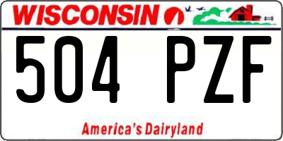 WI license plate 504PZF