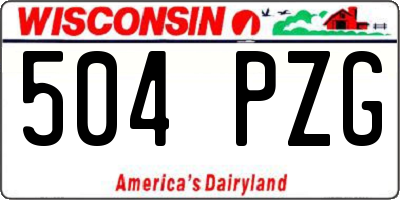 WI license plate 504PZG