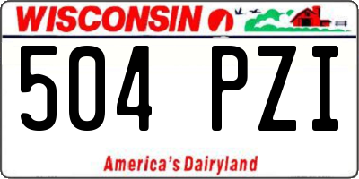 WI license plate 504PZI