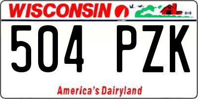 WI license plate 504PZK