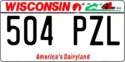 WI license plate 504PZL