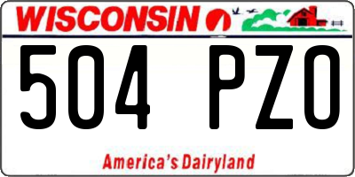 WI license plate 504PZO
