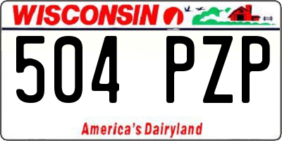 WI license plate 504PZP