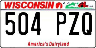 WI license plate 504PZQ