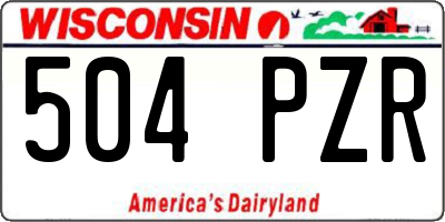 WI license plate 504PZR