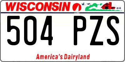 WI license plate 504PZS
