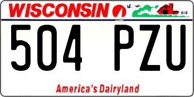 WI license plate 504PZU
