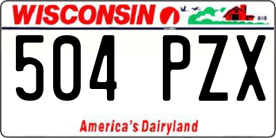 WI license plate 504PZX