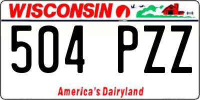 WI license plate 504PZZ