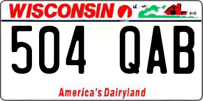 WI license plate 504QAB